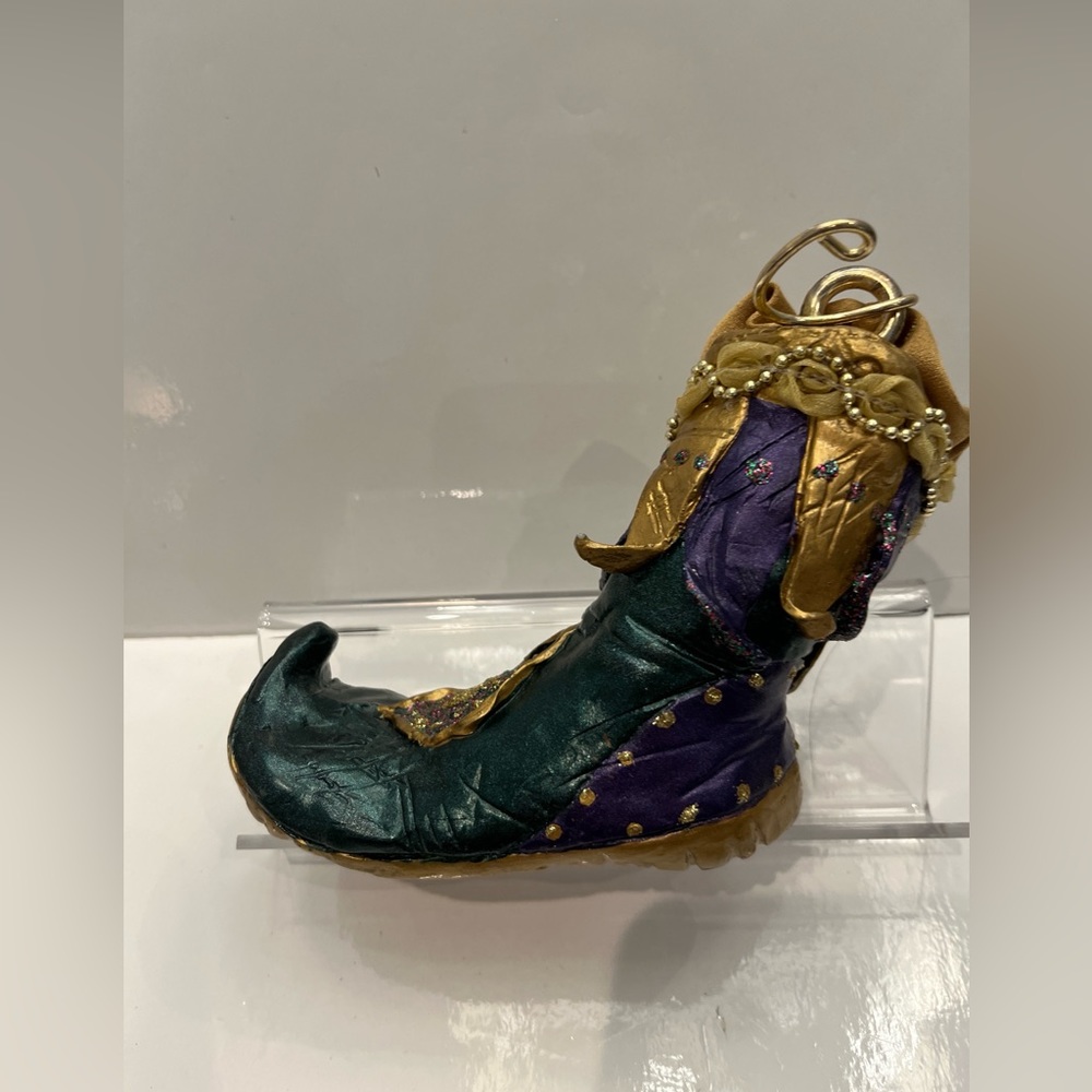 Jacqueline Kent Collection Christmas Royal Stocking Ornament Jester Slipper 2004